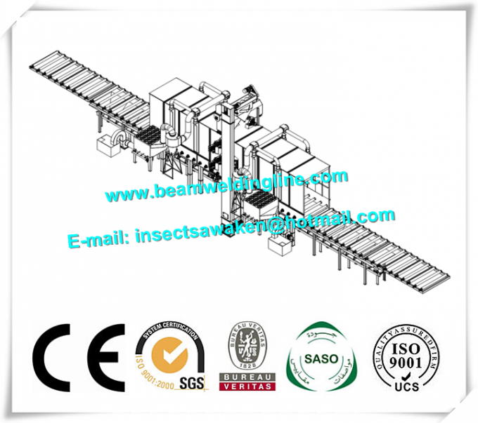 Industrielle automatische Strahlenen-Maschine für Stahl-Structions-Komponente 2