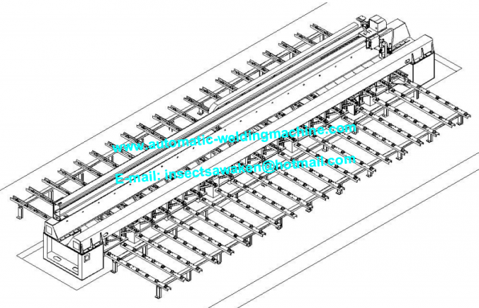 Strahln-Schweißens-Linie des Stahlplatten-Stoßverbinder-H für Schiffs-Yard-Schweißen 2