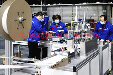 Automatic Face Masks Roll Forming Machine , Disposable Face Mask Production Line
